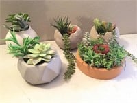 Ceramic Realistic Succulent Planters