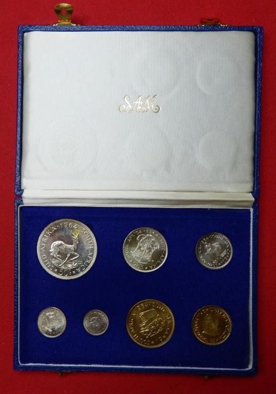 1964 South Africa Proof Set 7 Coins Total