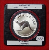 1998C Australia Dollar - Kangaroo 1 Ounce Silver