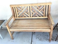 Pavillion Teak Wood Chippendale Garden Bench