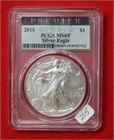 2018 American Eagle PCGS MS69 1 Ounce Silver