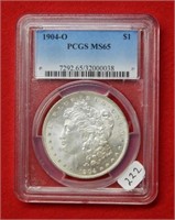 1904 O Morgan Silver Dollar PCGS MS65