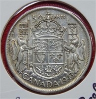 1943 Canada Silver Half Dollar
