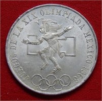 1968 Olympics Mexico Silver 25 Pesos