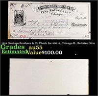 1915 Graham Brothers & Co Check for $36.18, Chicag