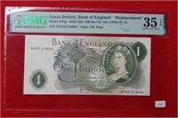 1970-77 $1* Great Britain "Replacement" PMG 35 EPQ