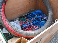 Crate of transmission PTO pump/airhoses/misc