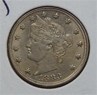 1883 Liberty V Nickel - No Cent