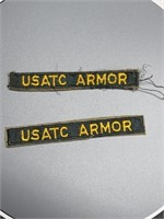 USATC ARMOR US military patch lot of 2