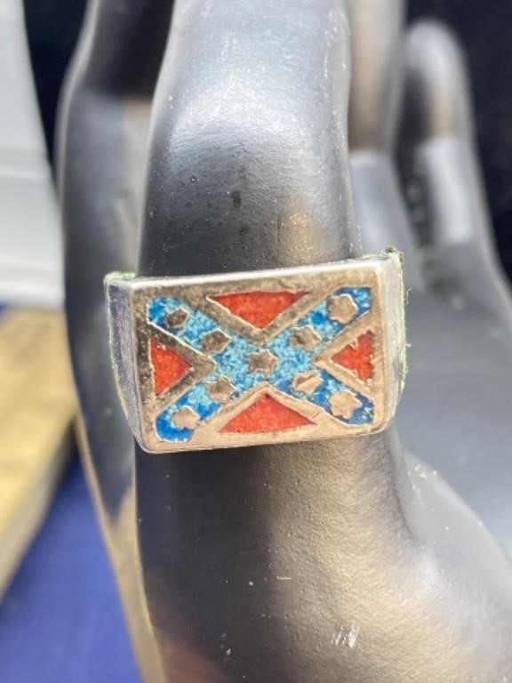 Confederate flag ring size 9.5