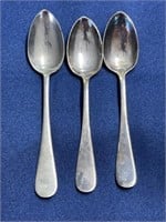 Nickel silver / plate spoon lot vintage