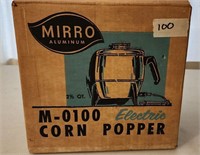 Vintage Mirro Atomic Electric Corn Popper  w/box