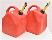 (2) 5 Gallon Gas Jugs / Containers Plastic