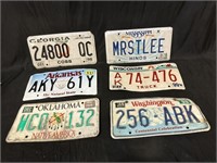 6 Collectible License Plates #3