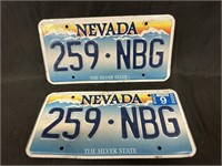 Collectible Nevada Matching License Plate Set