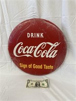 NOS Coca-Cola Button Adv. Sign - Dated 1993