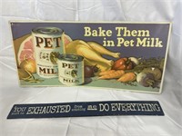 Pet Milk Advertisement Sign