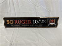 50 Year Anniv. Ruger Guns Small Metal Sign