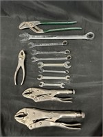 Mixed Tools Incl. Vise Grips, Pliers & Wrenches
