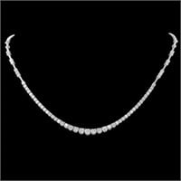 18k White Gold 6.00ct Diamond Necklace