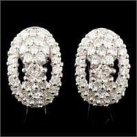 18K Gold 1.96ctw Diamond Earrings