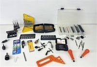 Lot of drill bits and related items shown