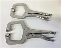 Pair of locking C clamp vice grips