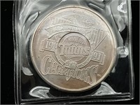 1991 Minnesota Twins 1 troy oz silver coin