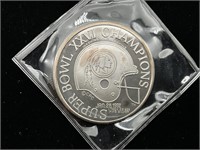 1992 Washington Redskins 1 oz silver coin