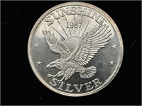 1987 Sunshine silver 1 oz silver coin #2