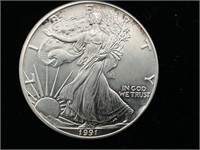 1991 American Eagle silver dollar