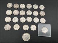 1964 or earlier silver quarters & Kennedy half