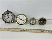 Lot of 4 vintage alarm clocks