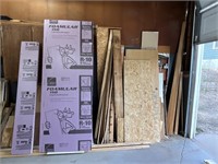 wood, lumber, and styrofoam