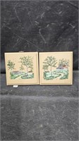 2 Handpainted Signed Farmhouse Plaques