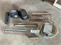 welding helmets, steel rollers, etc