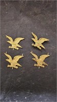 Brass Eagles Lot of 4, 2 inches