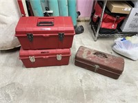 Lot of 3 tool boxes