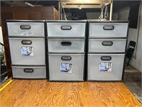 3 Sterilite drawer carts