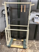 homemade rolling laundry cart