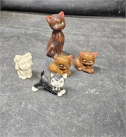 Vtg Dog & Cat Figures