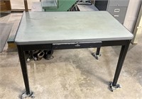 All Steel table with drawer