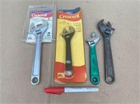 (4 PCS) CRESCENT WRENCHES