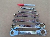 SET OF 6 SK RATCHETING WRENCHES