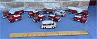 (10 PC) ASSORTED FIRE VEHICLES