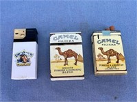 (3 PC) ASSORTED CAMEL ADVERTISING LIGHTERS