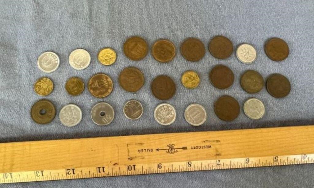 (26 PIECES) MIXED LOT FOREIGN COINS
