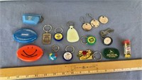 (16 PIECES) ASSORTED ADVERTISING KEY RINGS