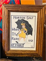 Antique Hand Crocheted Morton Salt advertising