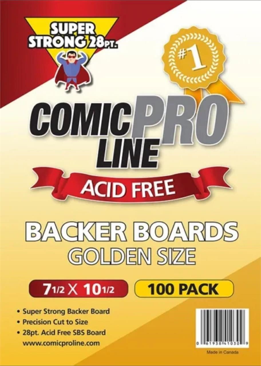 100 Pack - ComicProLine 28PT Comic Book Backer ...